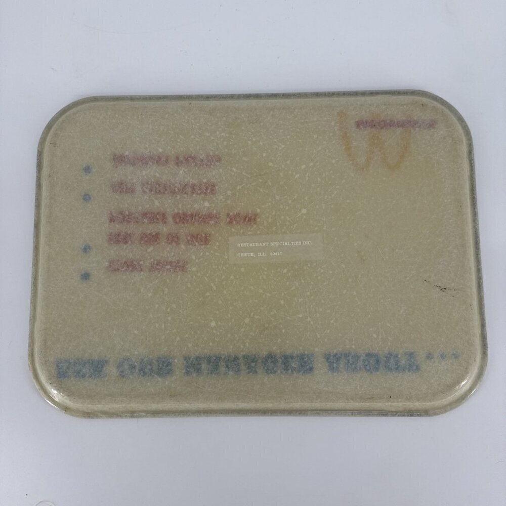 Vintage McDONALD'S RESTAURANT Fiberglass Tray Ask Our Manager About... tours - Picture 7 of 9